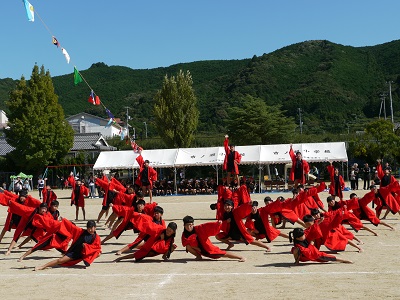 市ノ瀬小学校のソーランの様子